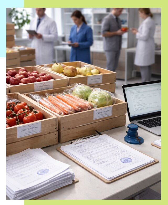 Сертификация овощей и фруктов в Заинске от 8644 р. | Алешин-Знс
