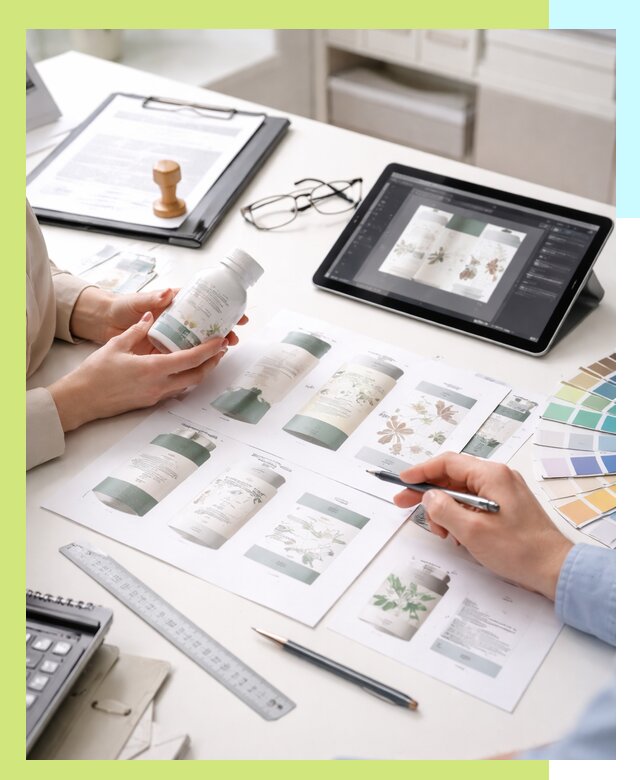 Профессиональная разработка дизайна и текста этикетки продукции в Заинске