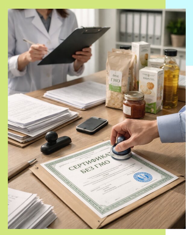 Получение сертификата Без ГМО для продукции в Заинске